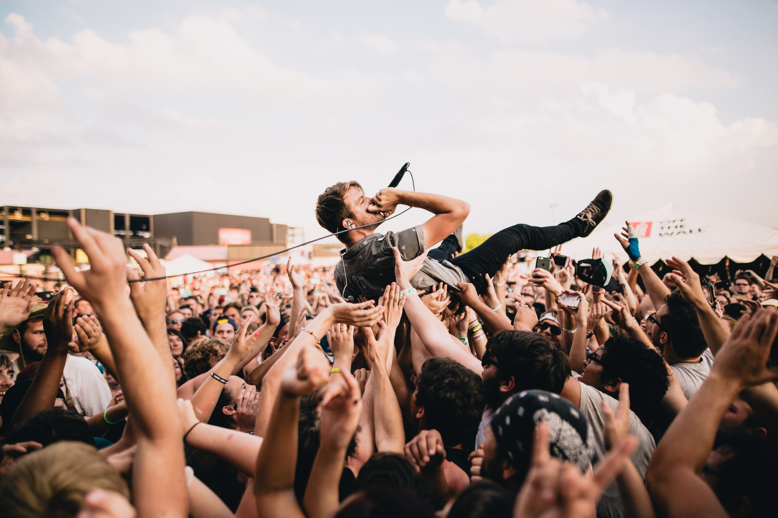 Hands Like Houses. Security physically ripped me down from the barrier about a quarter second after I took this. 