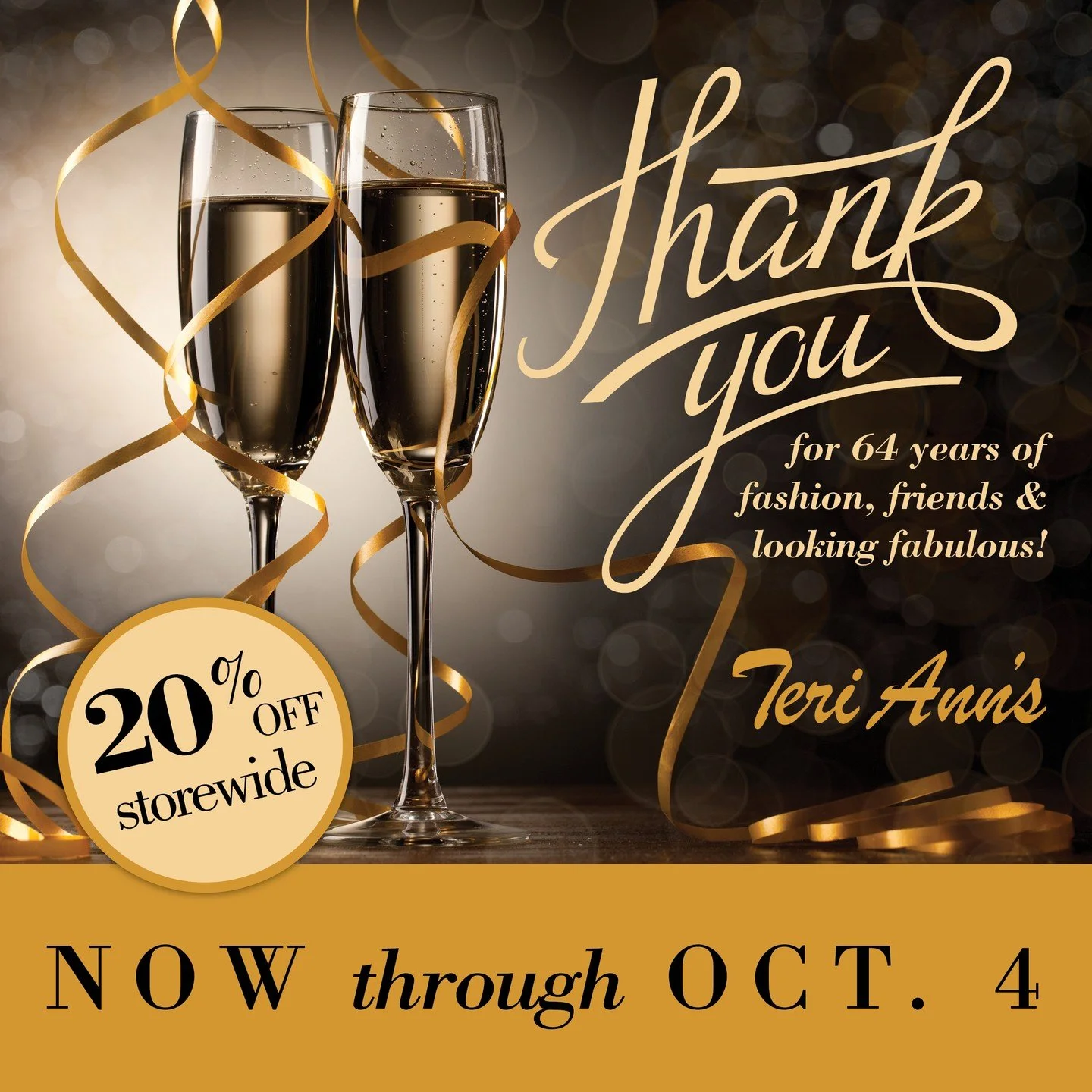 🎉 The Anniversary Sale starts NOW! 🎉
Celebrate with us through October 4th and take 20% off the best finds of the season. 🍂🛍️

#terianns #thinkfashion #livelovemov #ohiotheheartofitall #visitmariettaohio #mymarietta