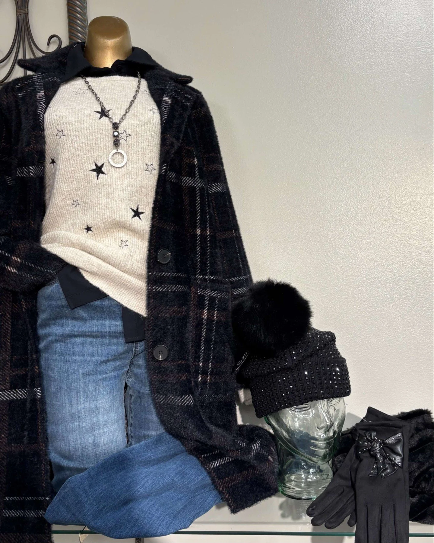 Cozy layers meet chic details ❄️ Stop in to refresh your cold-weather closet!