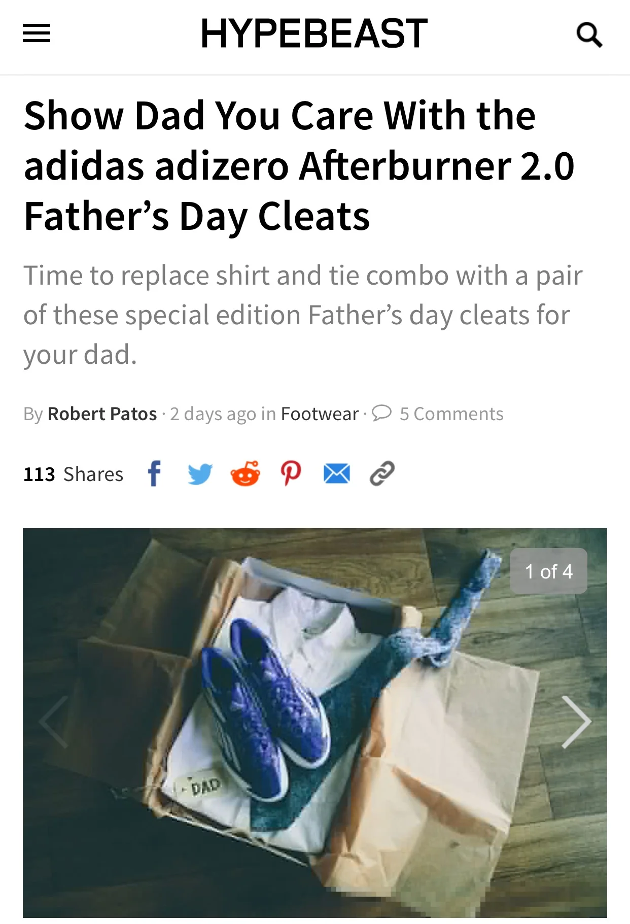 adidas Baseball on Hypebeast - Father's Day Cleats - June 2016