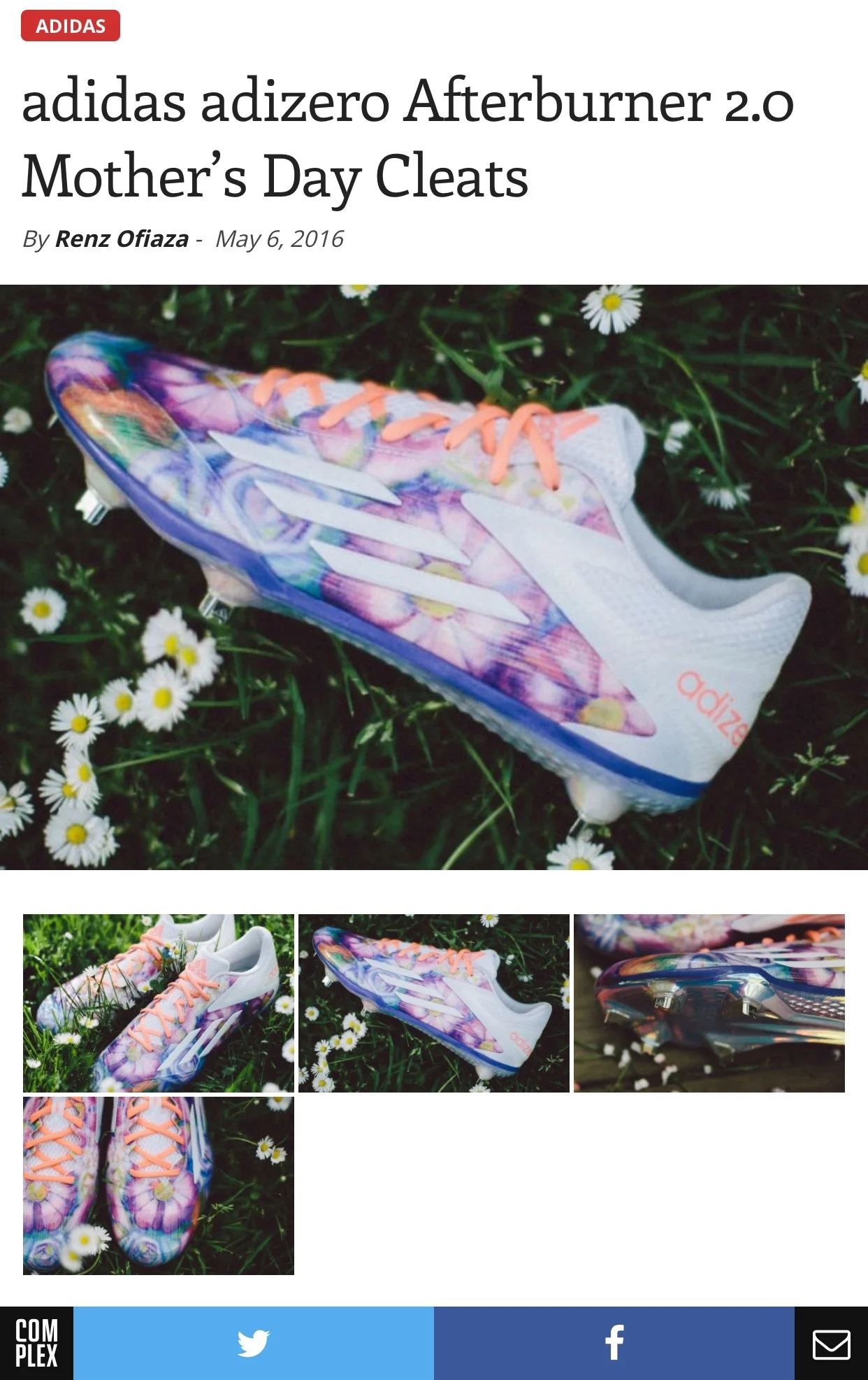 adidas Baseball in Complex Mother's Day Cleats - May 2016