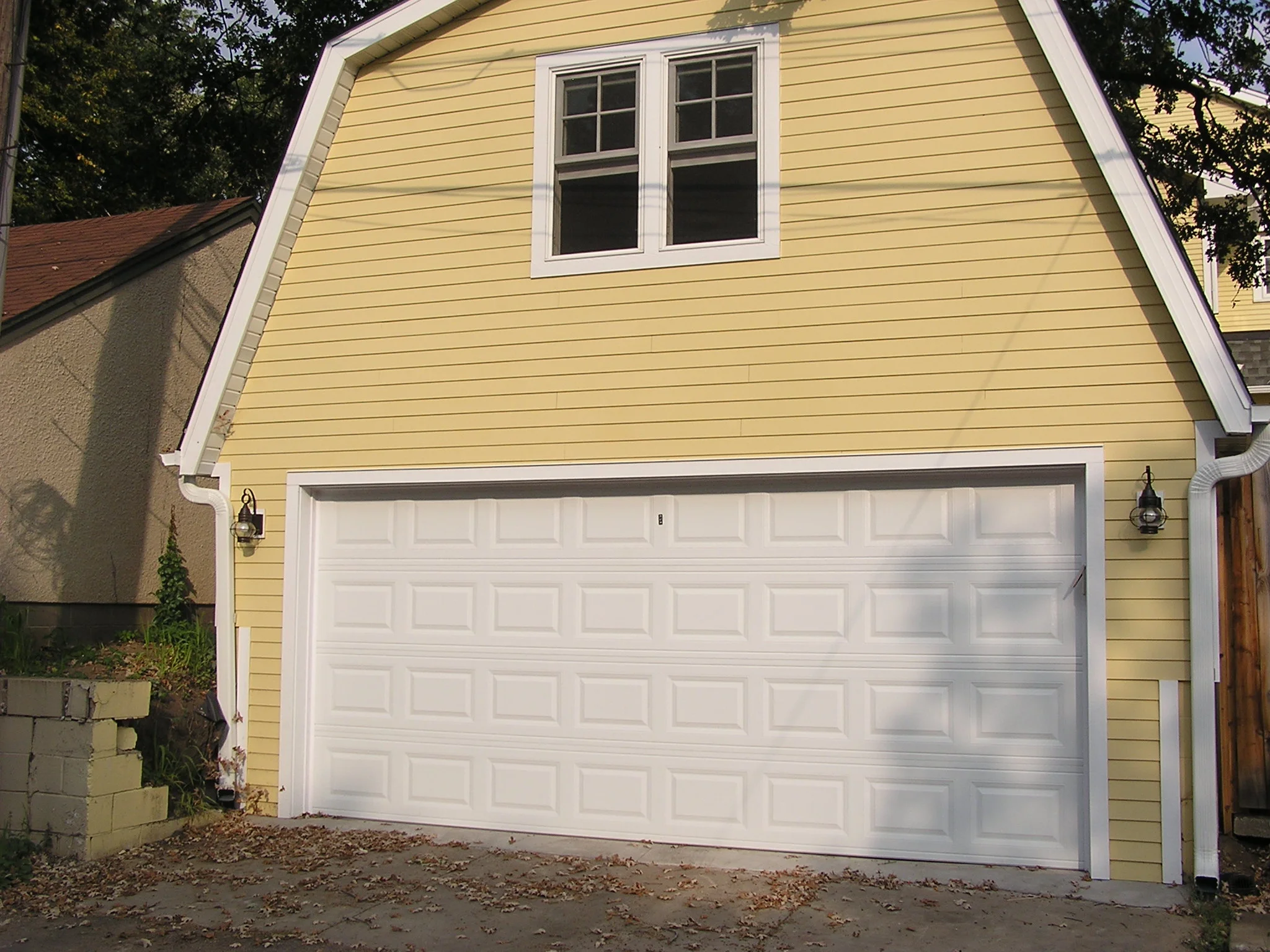 2 Car Garage with gambrel roof and office