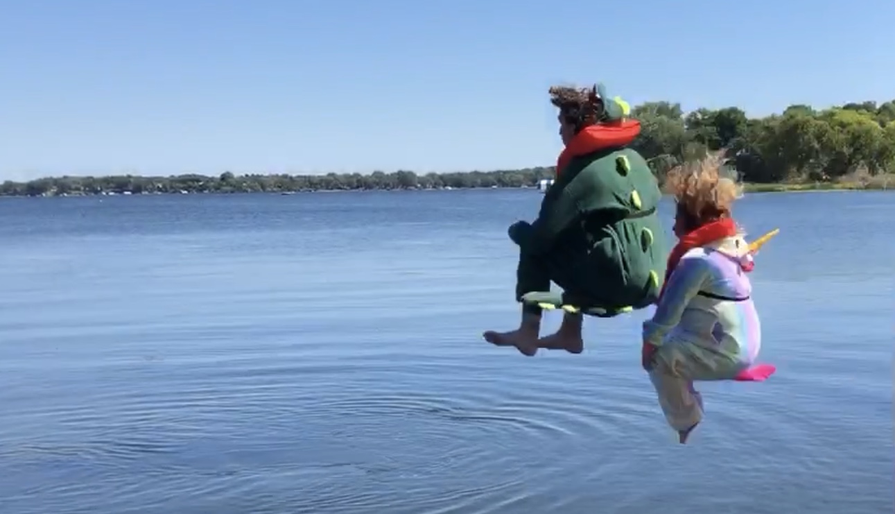 There's nothing quite like a T-Rex and Unicorn cannonball with @AdamShortShorts!