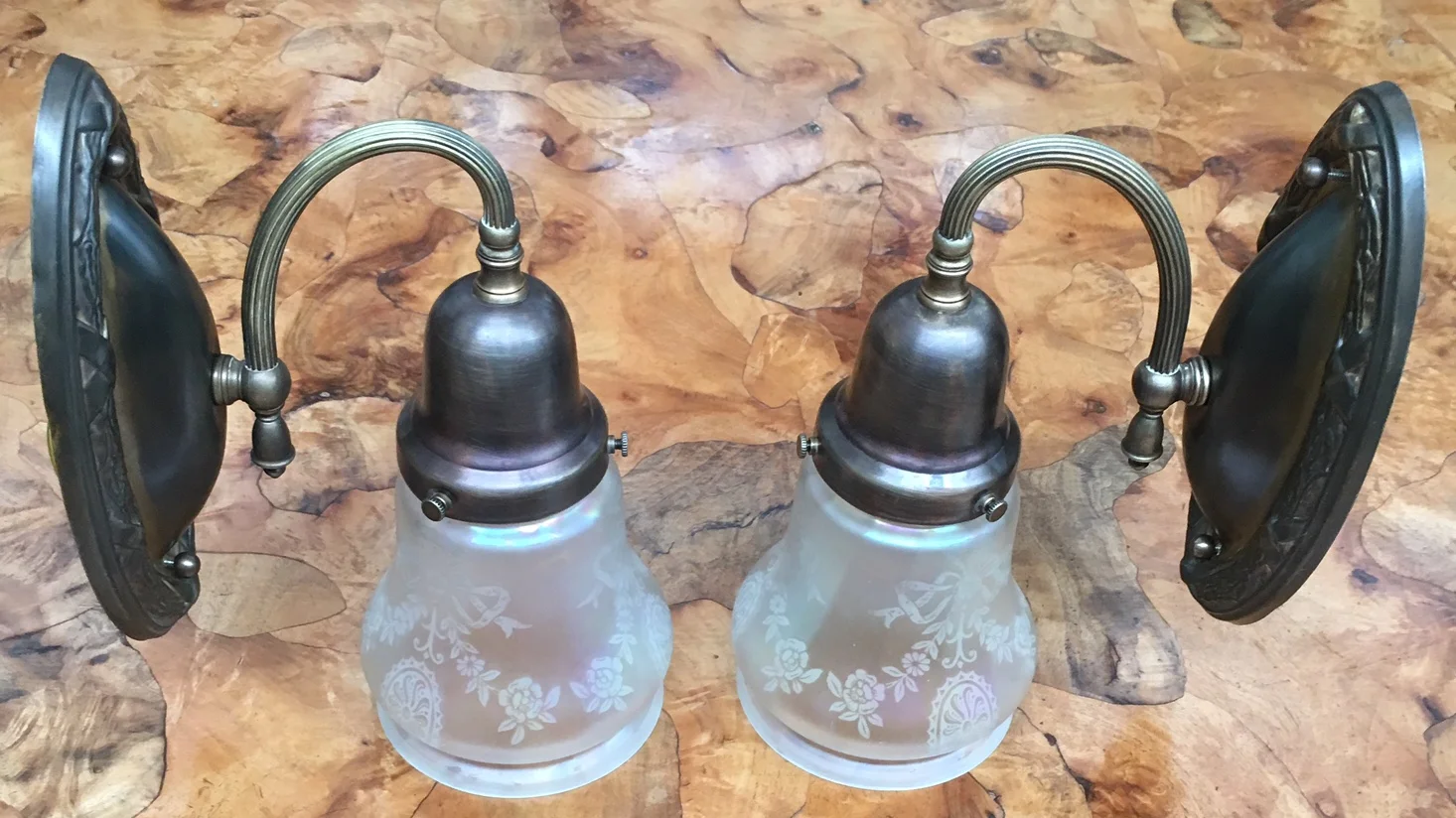 Pair of sconces with irid shades 2.jpg