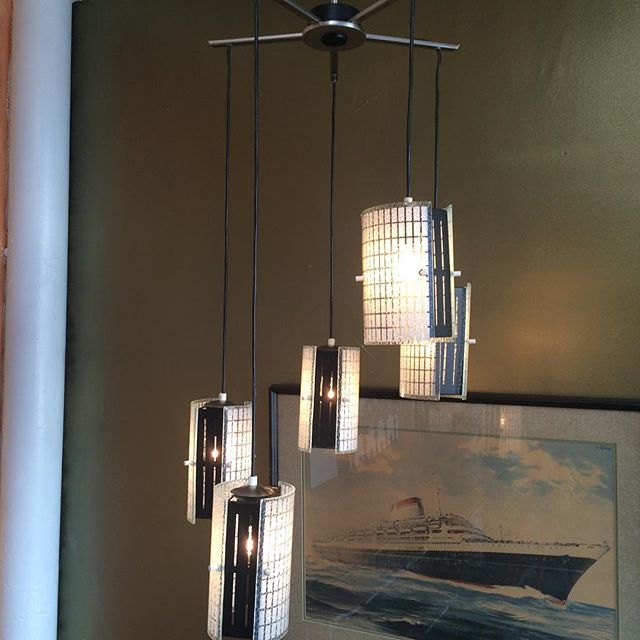 Mid Century German Chandelier #midcenturychandelier #oldlightfixture #vintage #midcenturylights