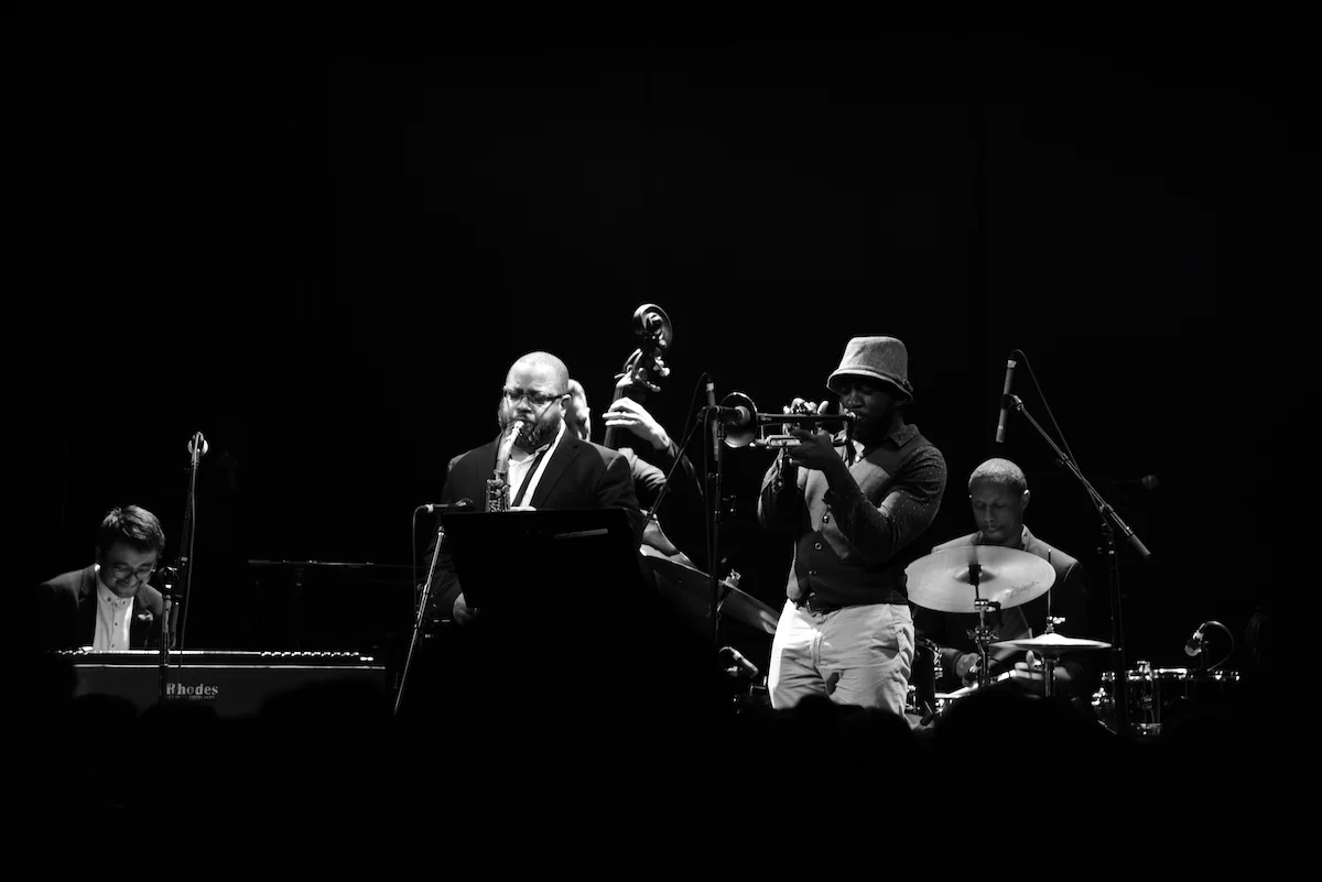 Roy Hargrove Tribute at Winter Jazzfest, NYC 1.12.2019 Tadataka Unno, Justin Robinson, Danton Boller, Giveton Gelin and Willie Jones III