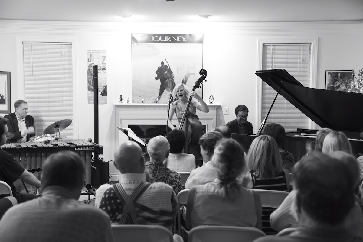 At the house concert 7.4.2019 with Chuck Redd and Nicki Parrott