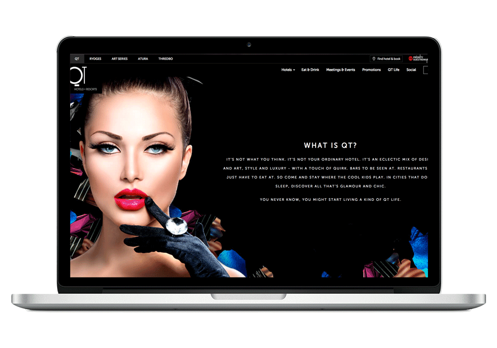 QT Hotels - Graphic Design, Copywriting, SEO, PPC, Retargeting, Display Advertising, Email Marketing, Blogging, Social Media