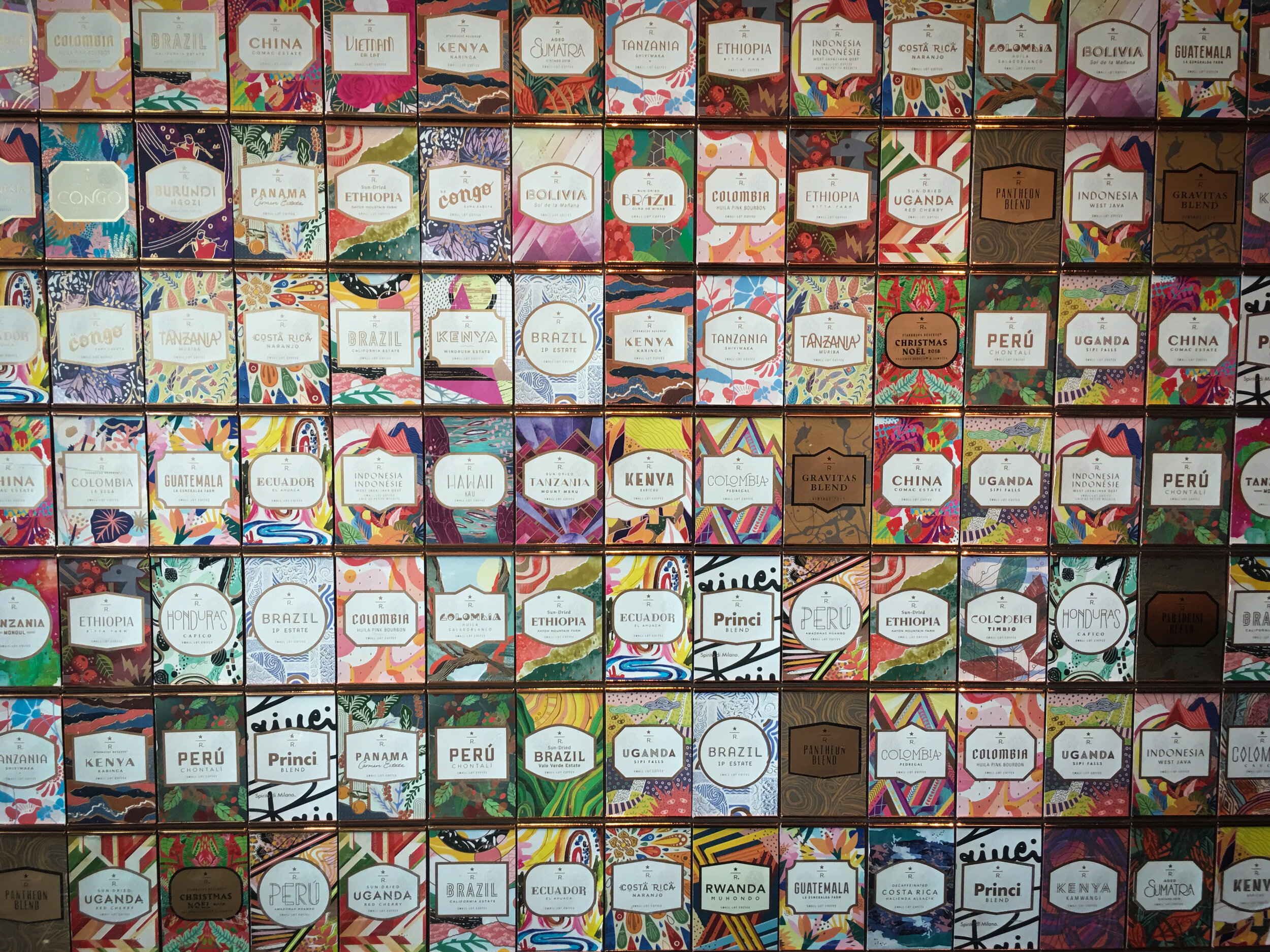 Coffee card wall