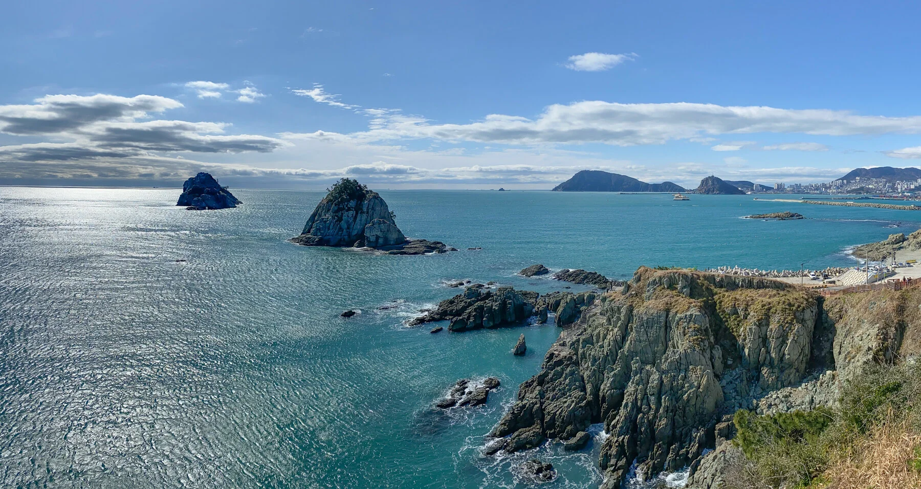 Oryukdo Islands from the coastal trail