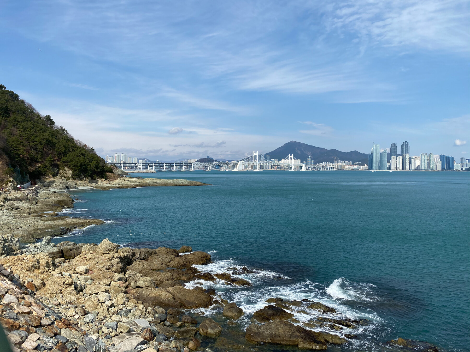 Busan Beaches in the distance from the Igidae Coastal Trail