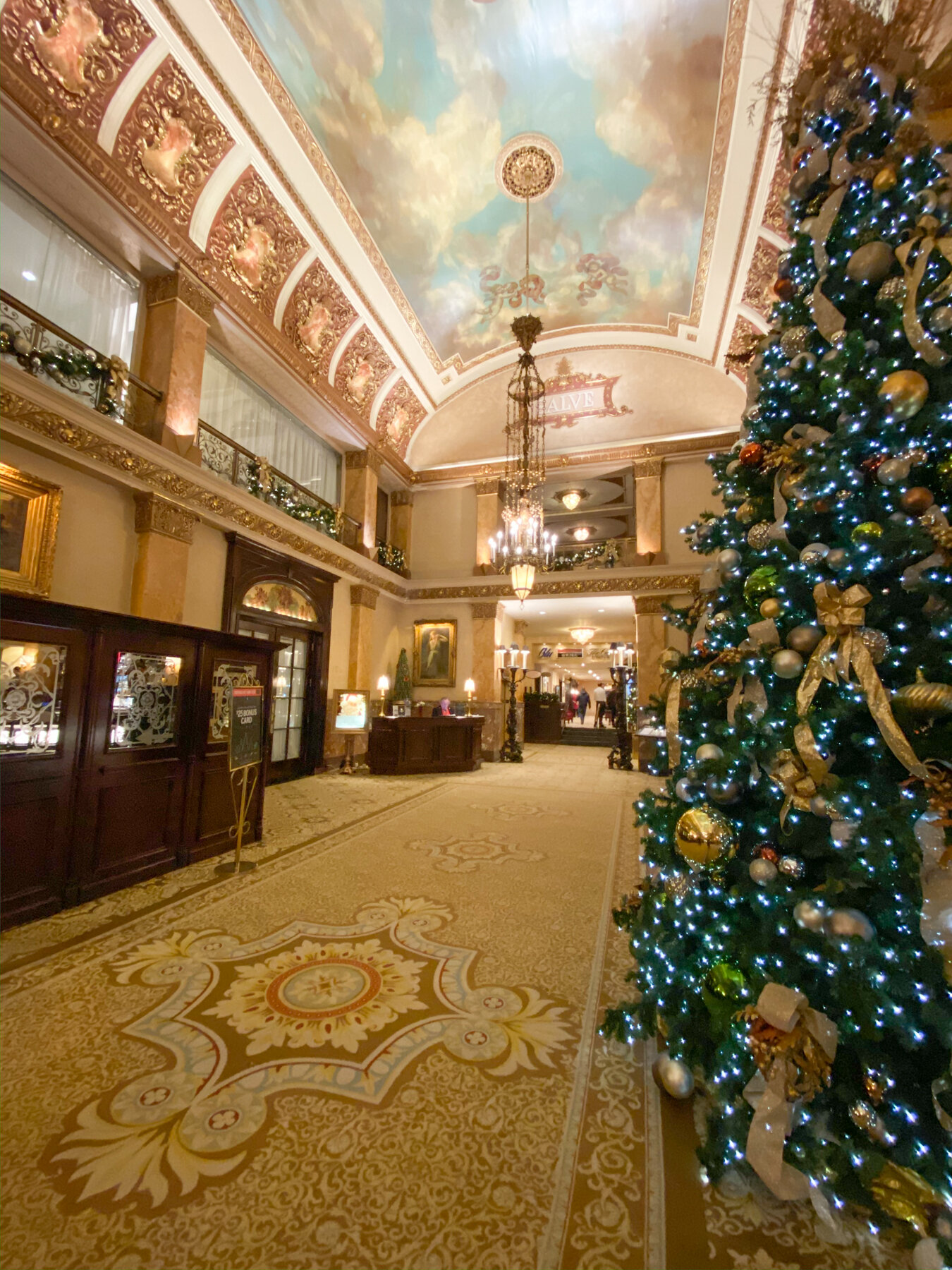 Lobby of the Pfister Hotel in Milwaukee
