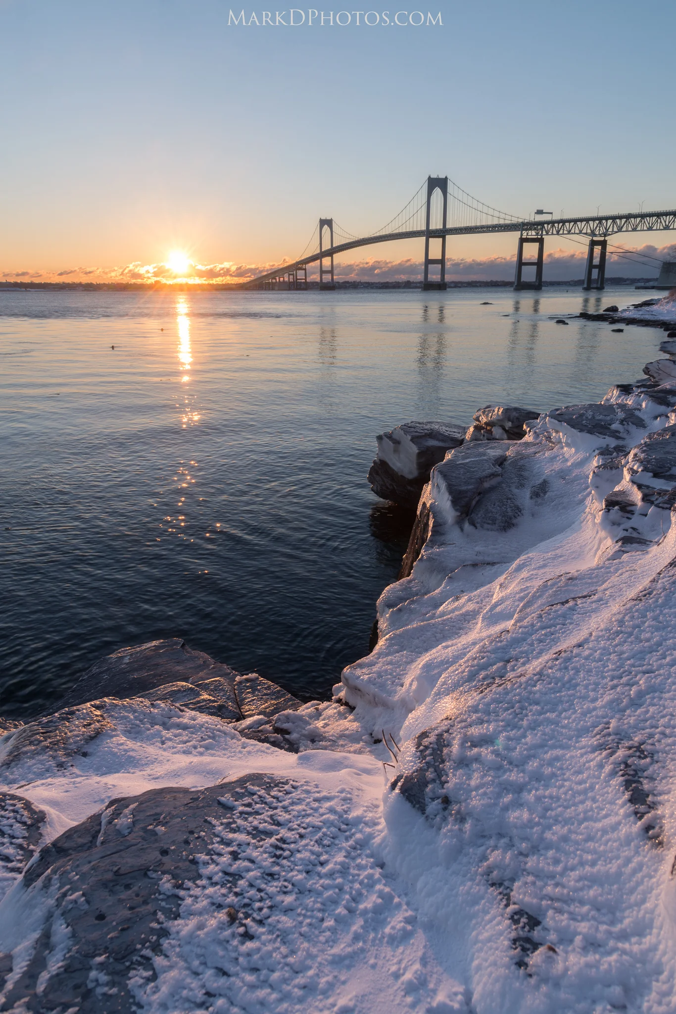 Newport Bridge Snowrise