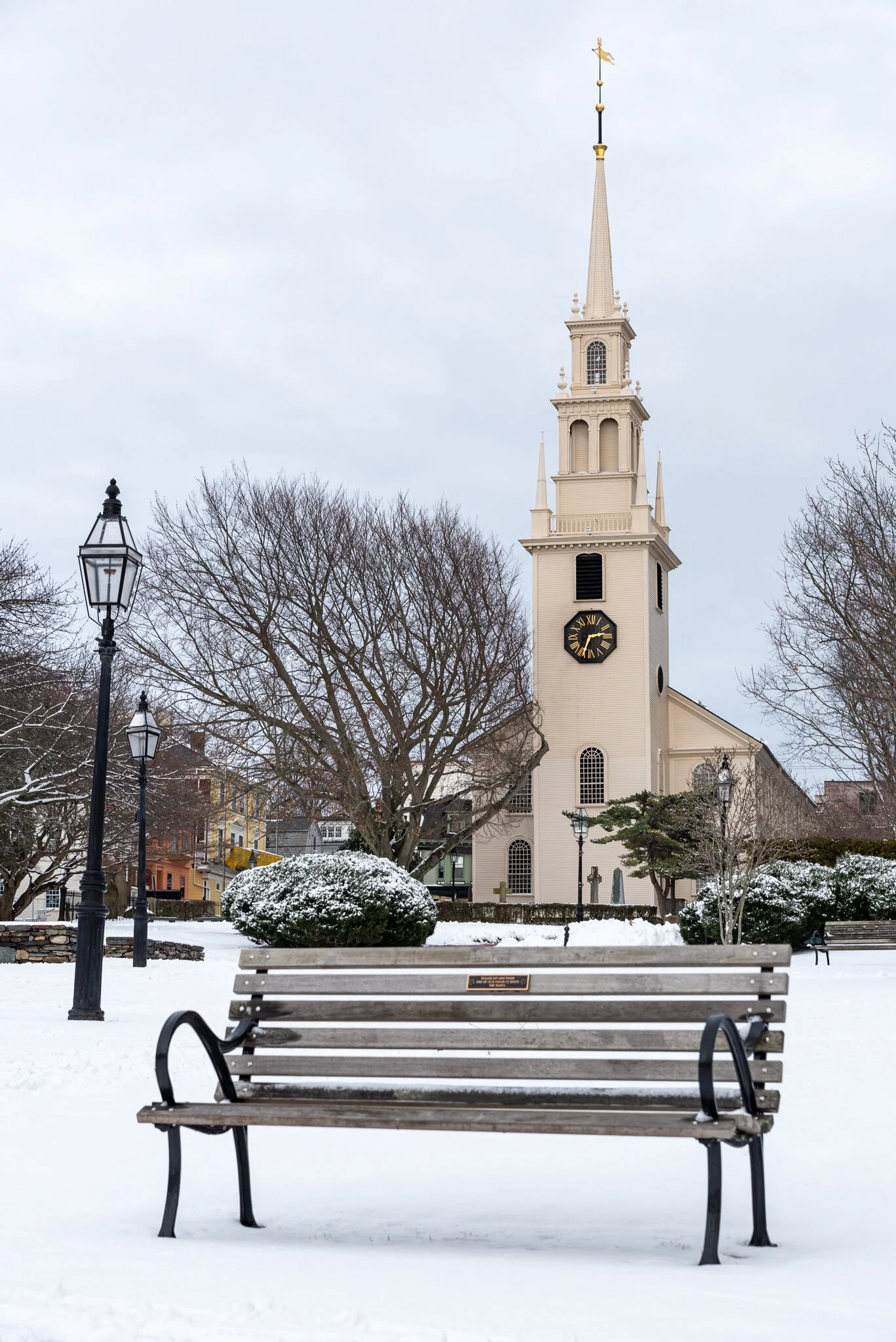 Newport Trinity Church Snow