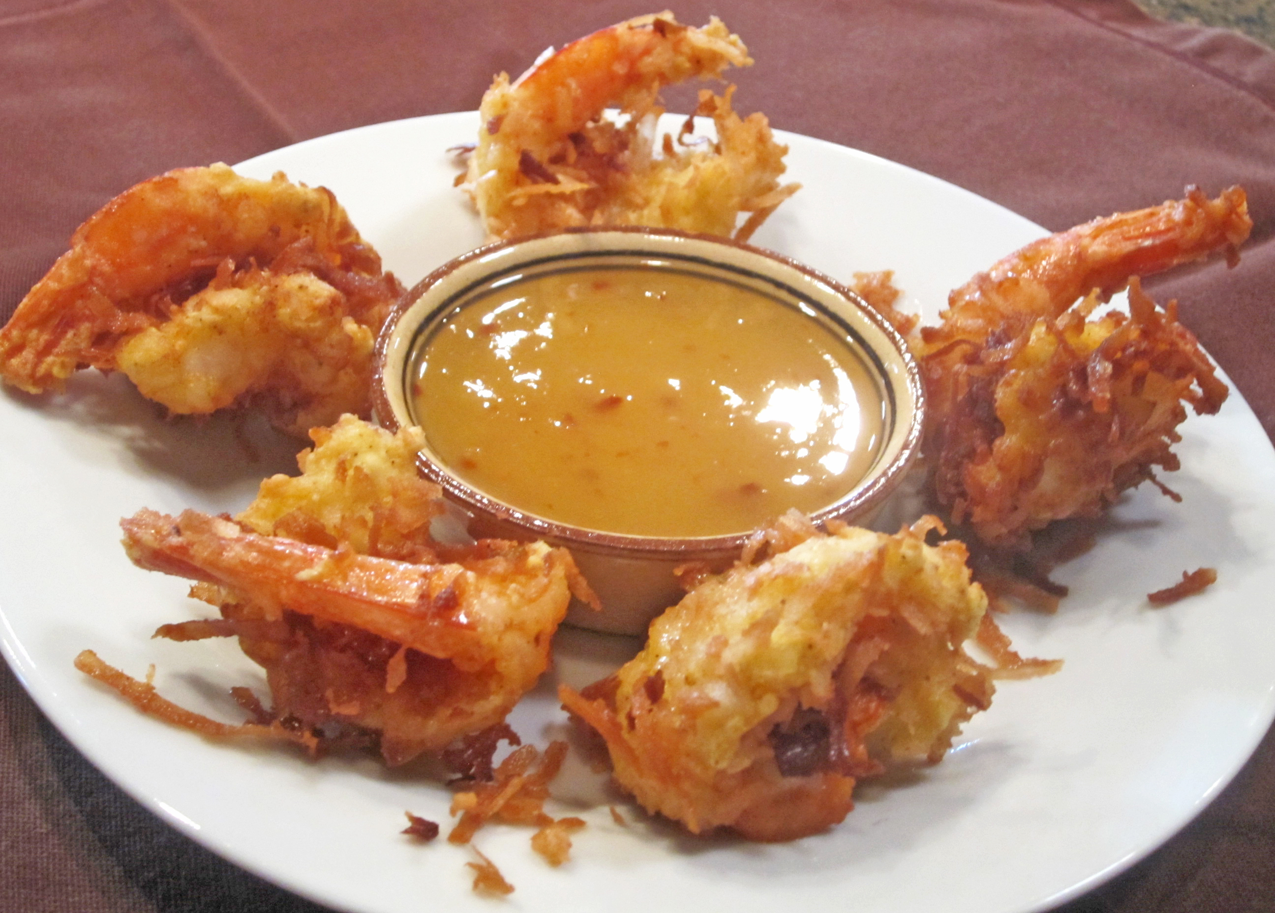 Coconut Shrimp with Pineapple Chili Sauce.