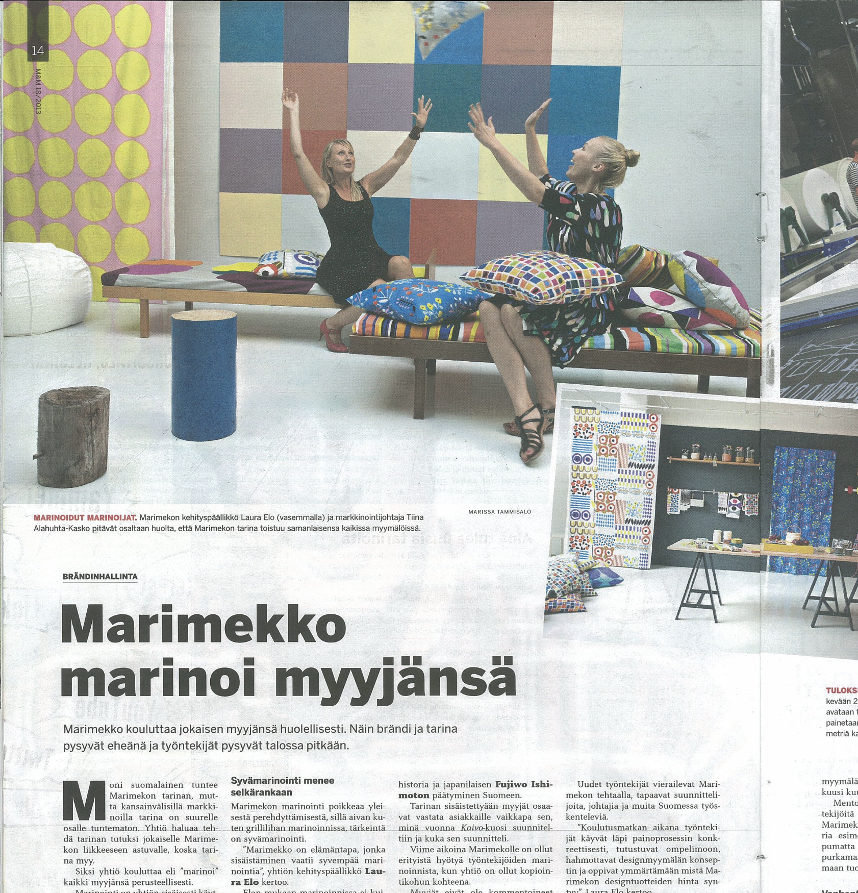 Lehtiartikkeli M&M, 2013