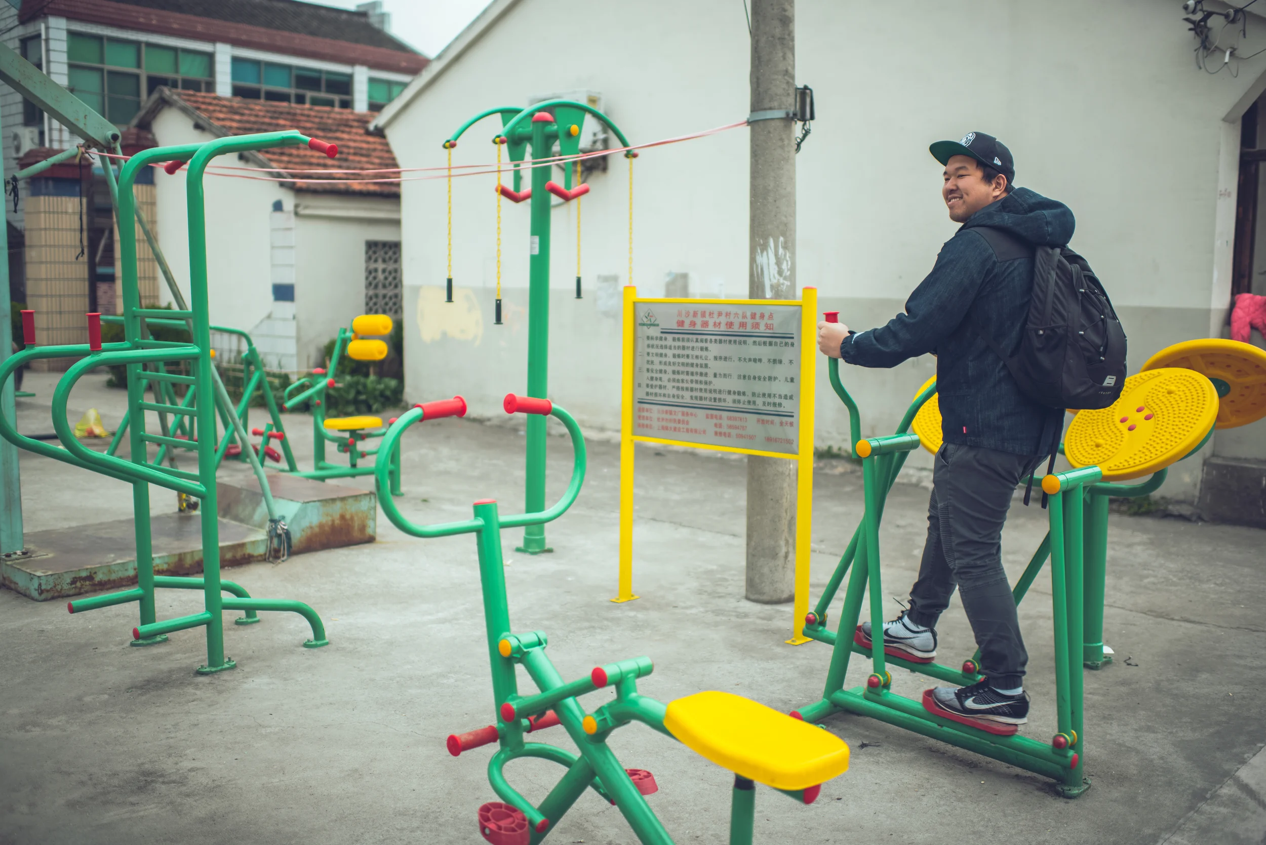 Random outdoor gym.