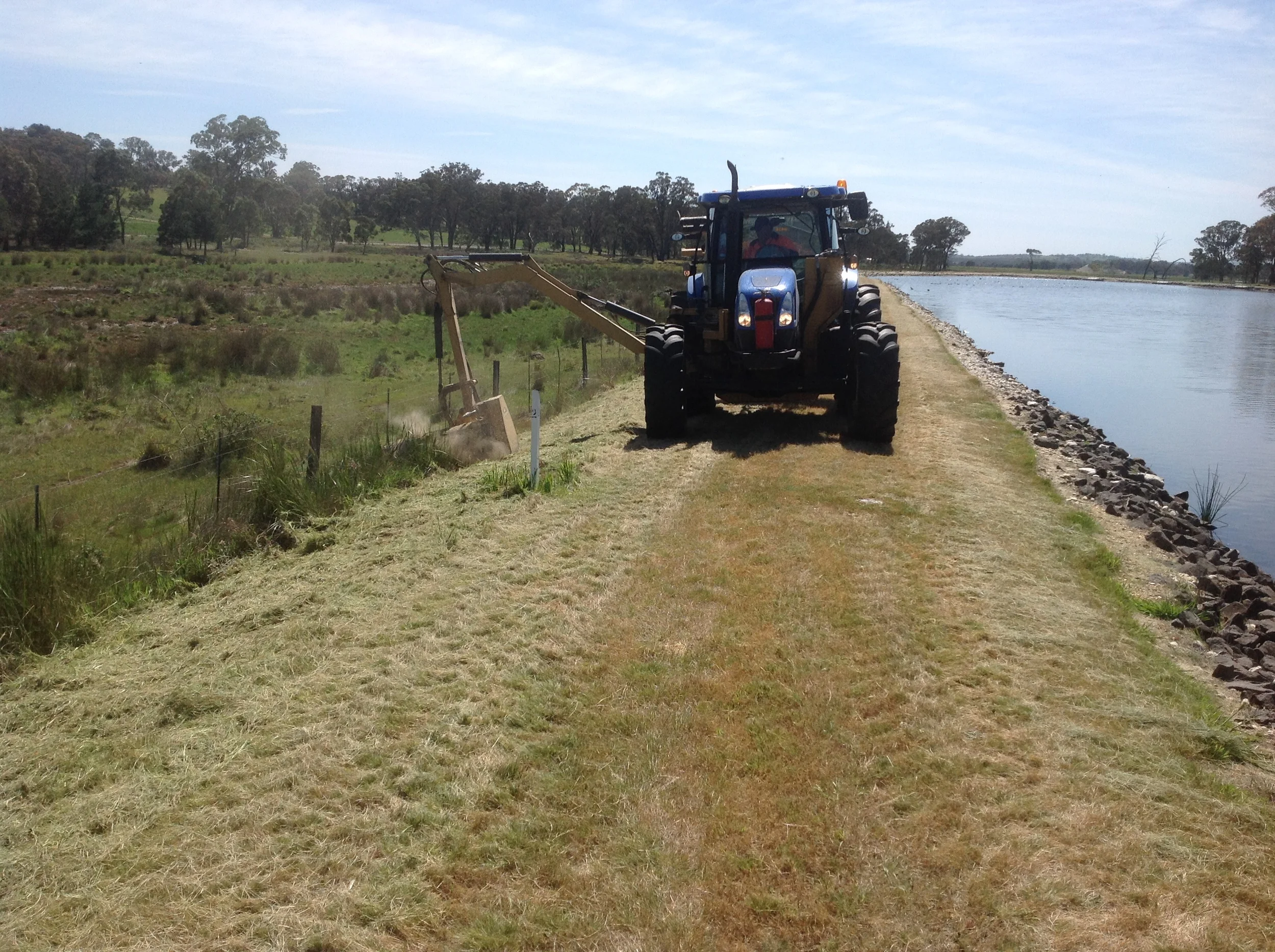 Reach-Arm Flail unit being used as a general purpose mower. 