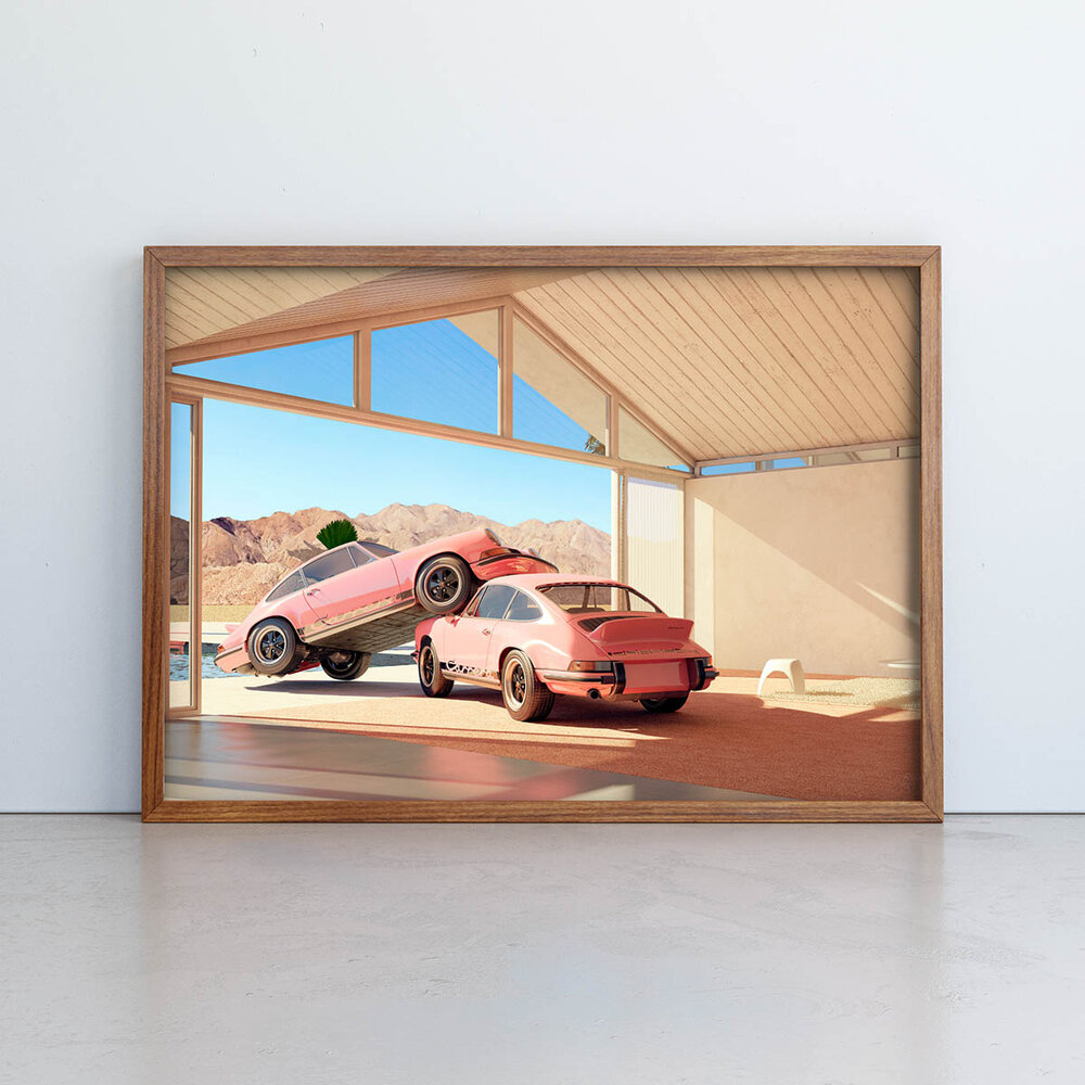 Two Pink Porsche Carrera RS's — chris labrooy