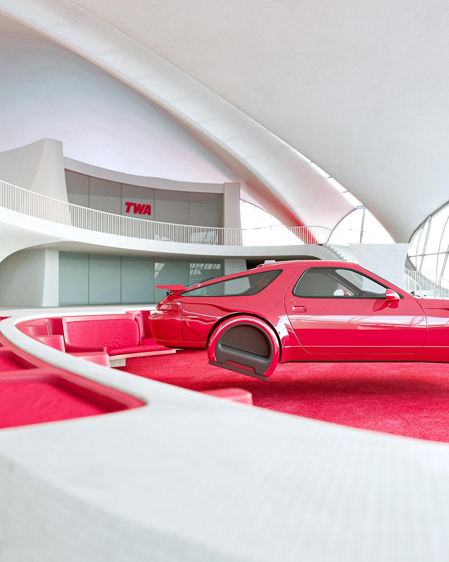 This is some work in progress. Guards red 928 in the lounge at TWA Terminal JFK.

Eero Saarinen&rsquo;s TWA Terminal is an incredibly inspiring piece of architecture and I have wanted to create a digital model of it for a long time. It has been a lab