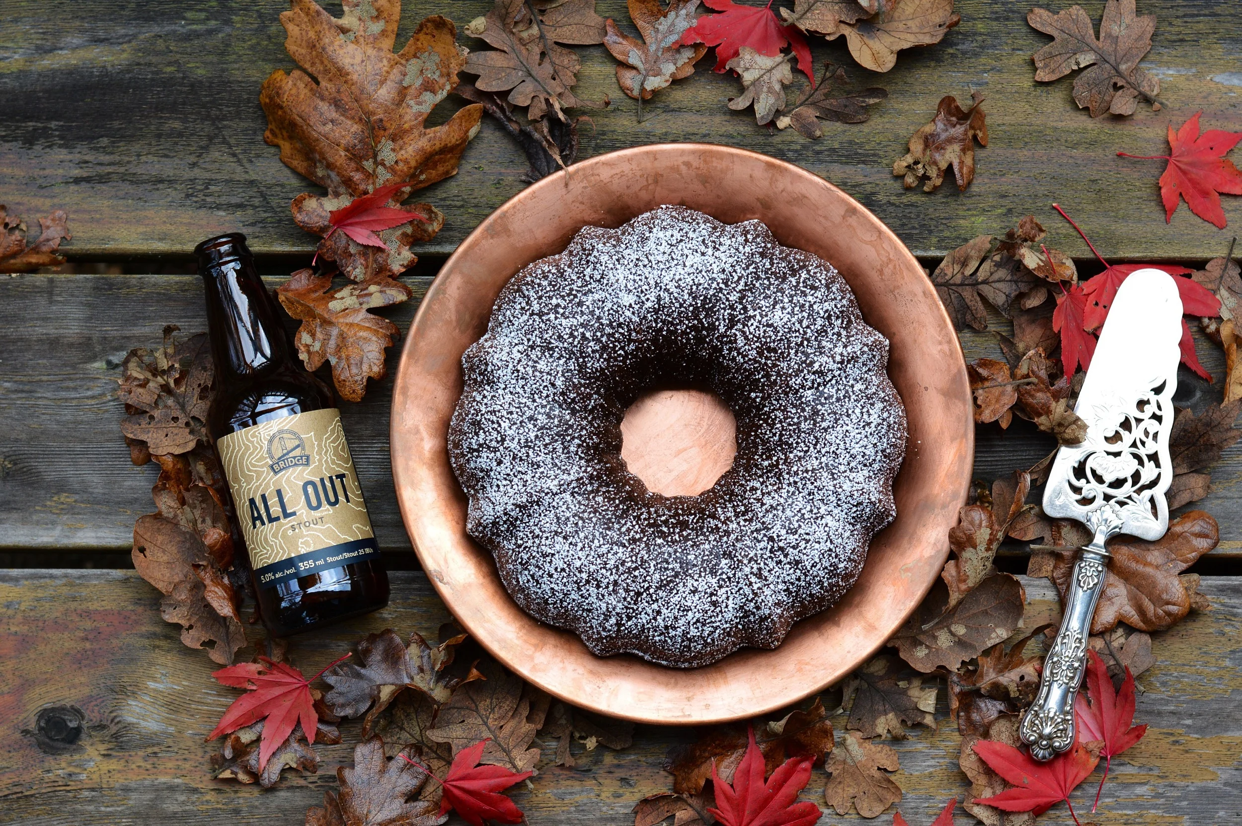 Gingerbread with Craft Beer and Egg Nog Whipped Cream.