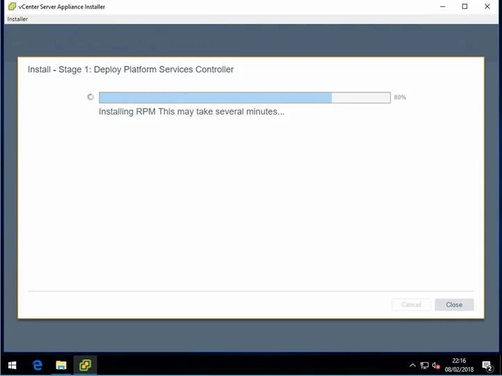 Installing vCenter 6.5 with External Platform Services Controller