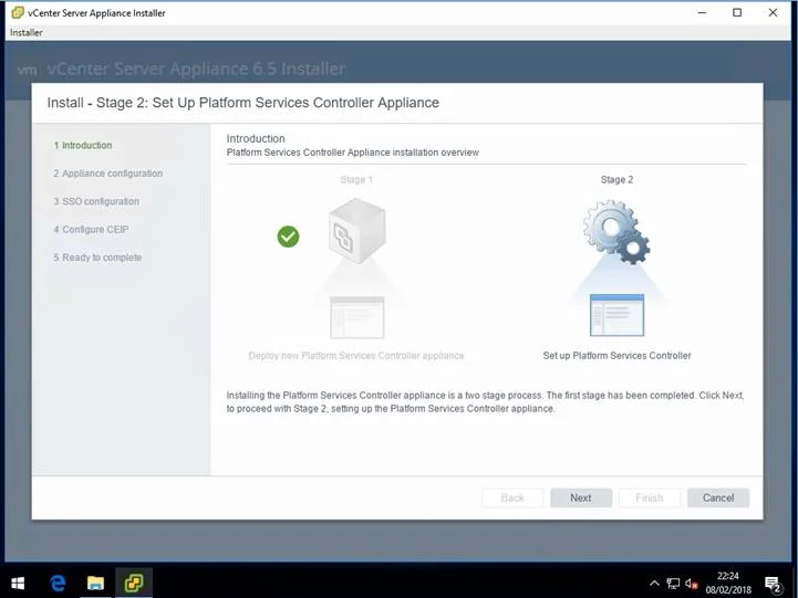 Installing vCenter 6.5 with External Platform Services Controller