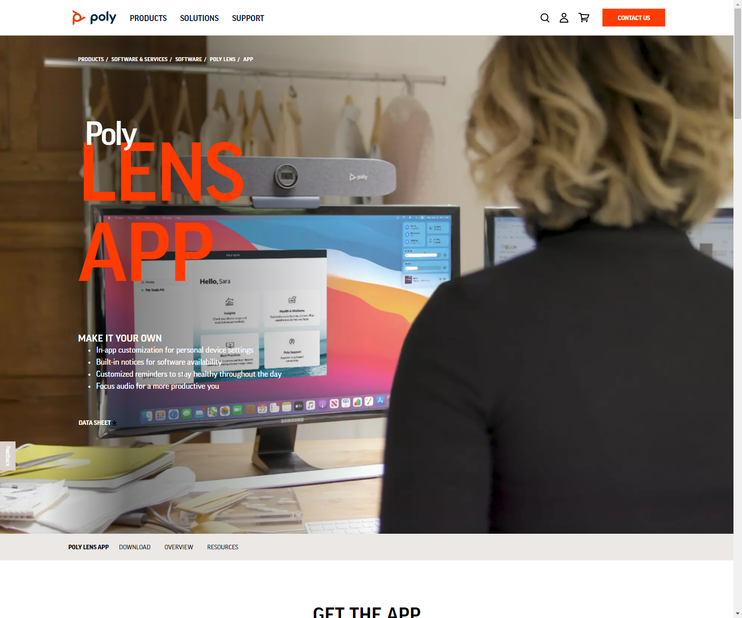 New Poly Lens Desktop App featuring Health and WellBeing features