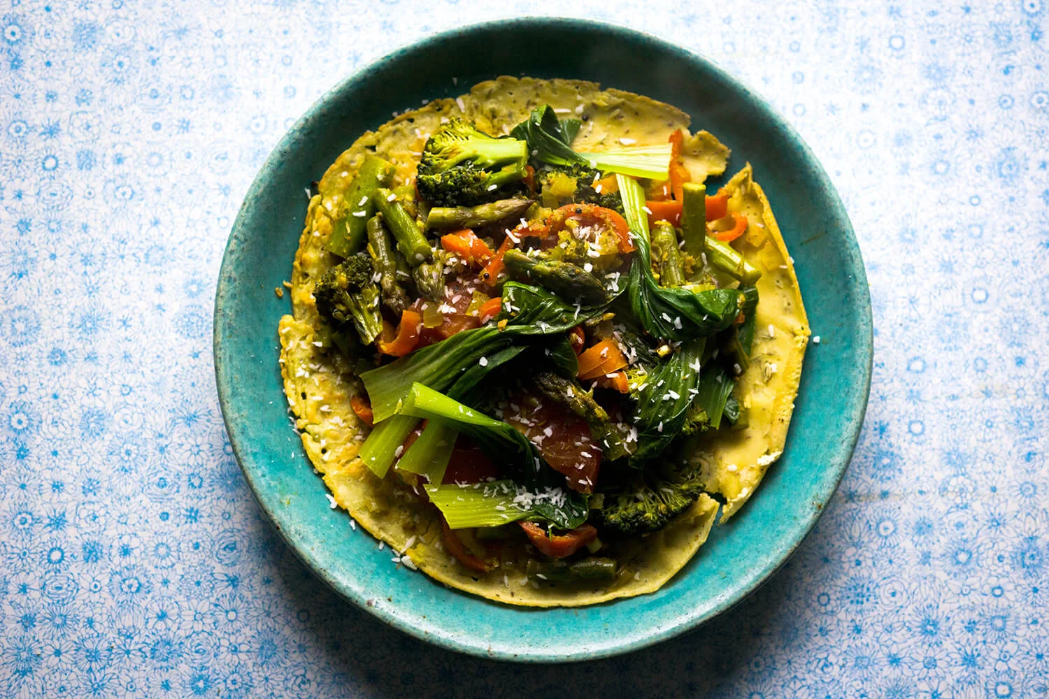 Indian inspired coconut pancake