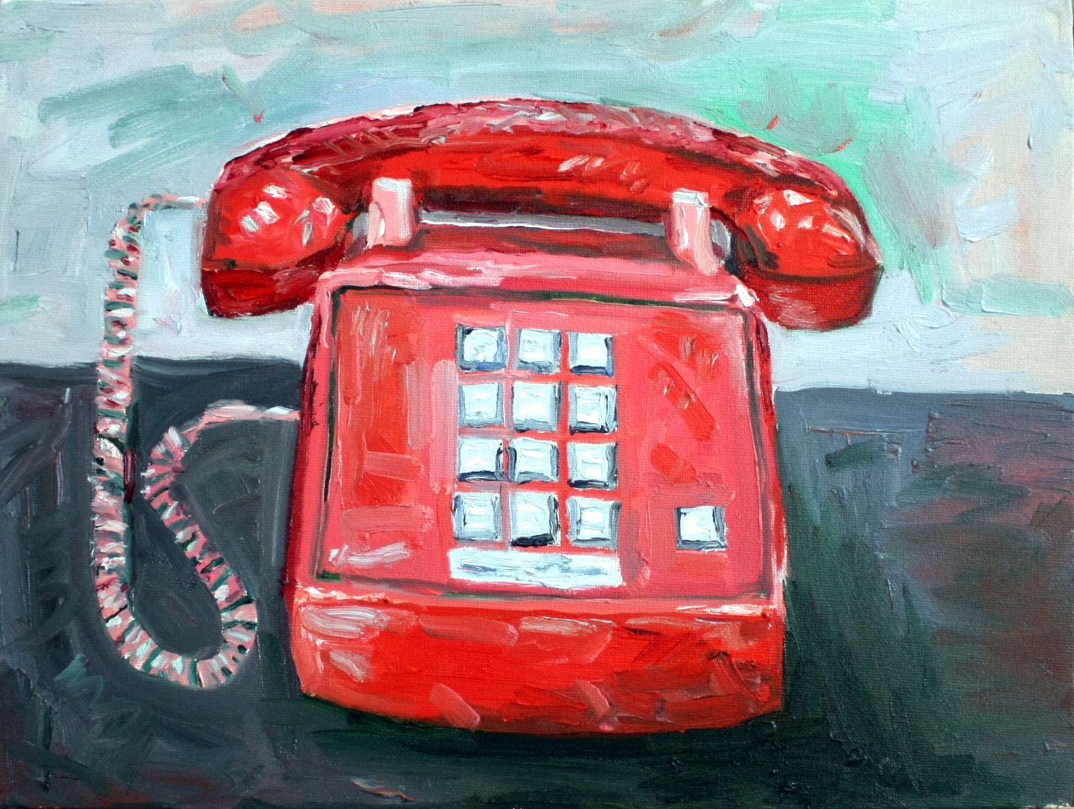 Red Telephone in an Apocalyptic Landscape