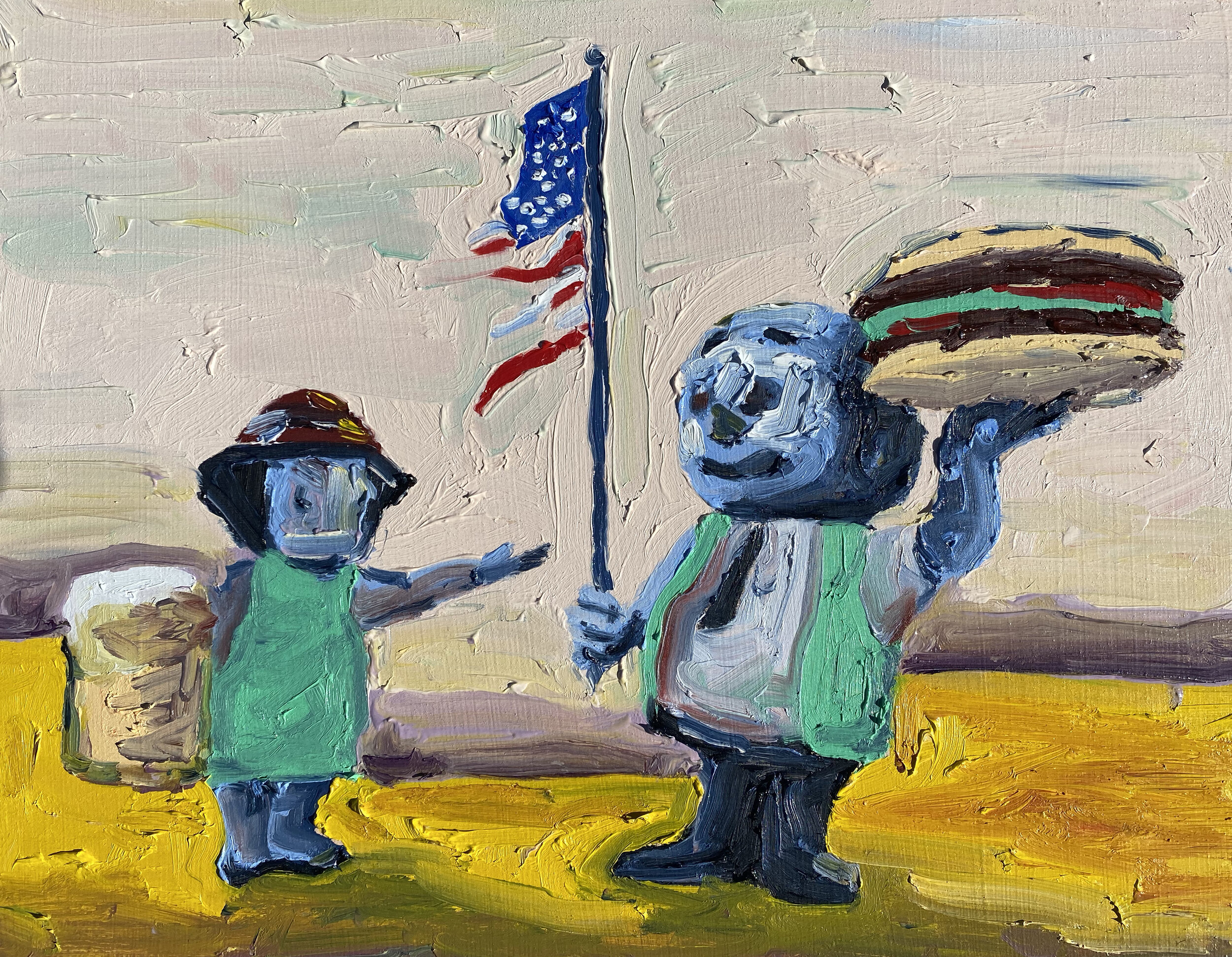 This is America, Oil Paint on Panel, 11"x14"