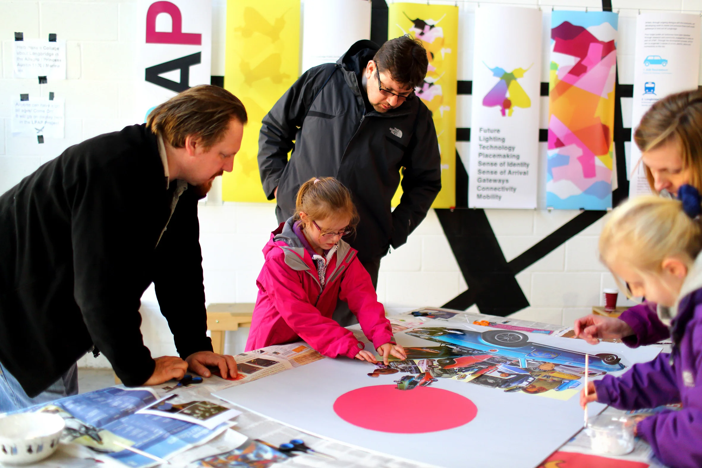 Redhawk Logistica 'Collective Collage' workshop at the LPAP | SPACE, photography by Stephen Burke
