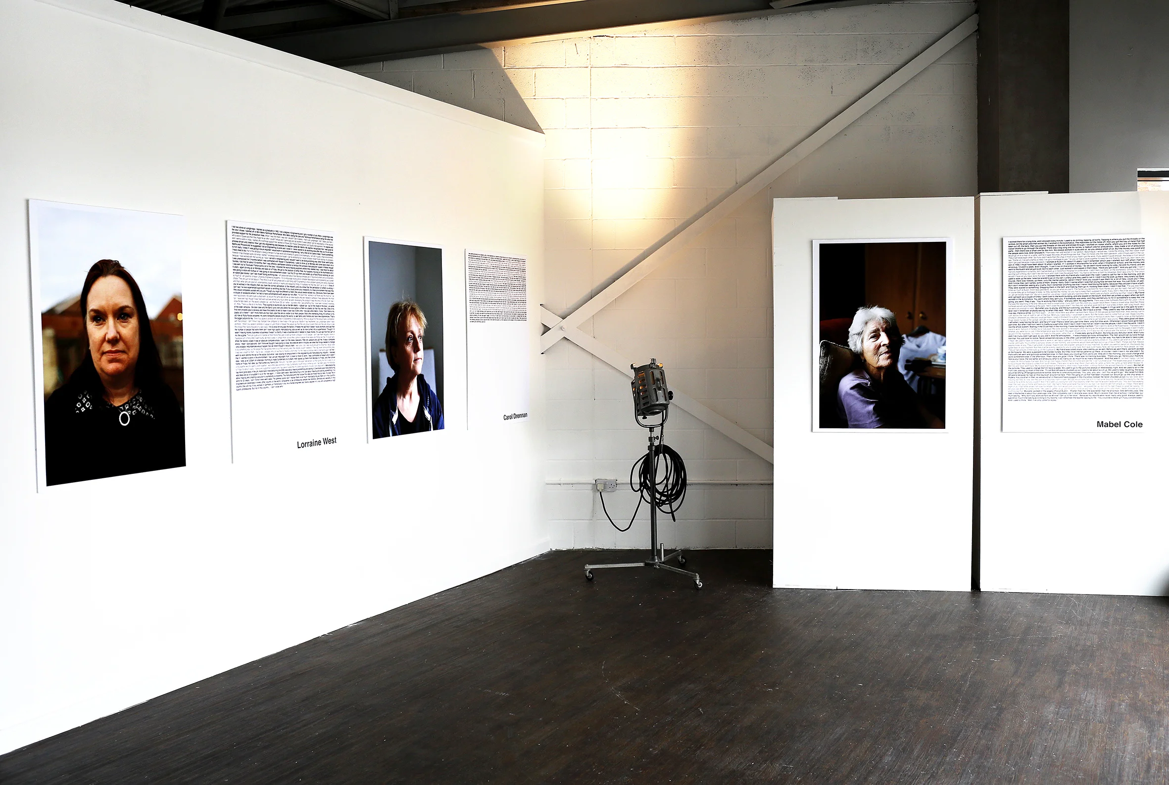 Installation photograph from the 'Women of Longbridge' Exhibition