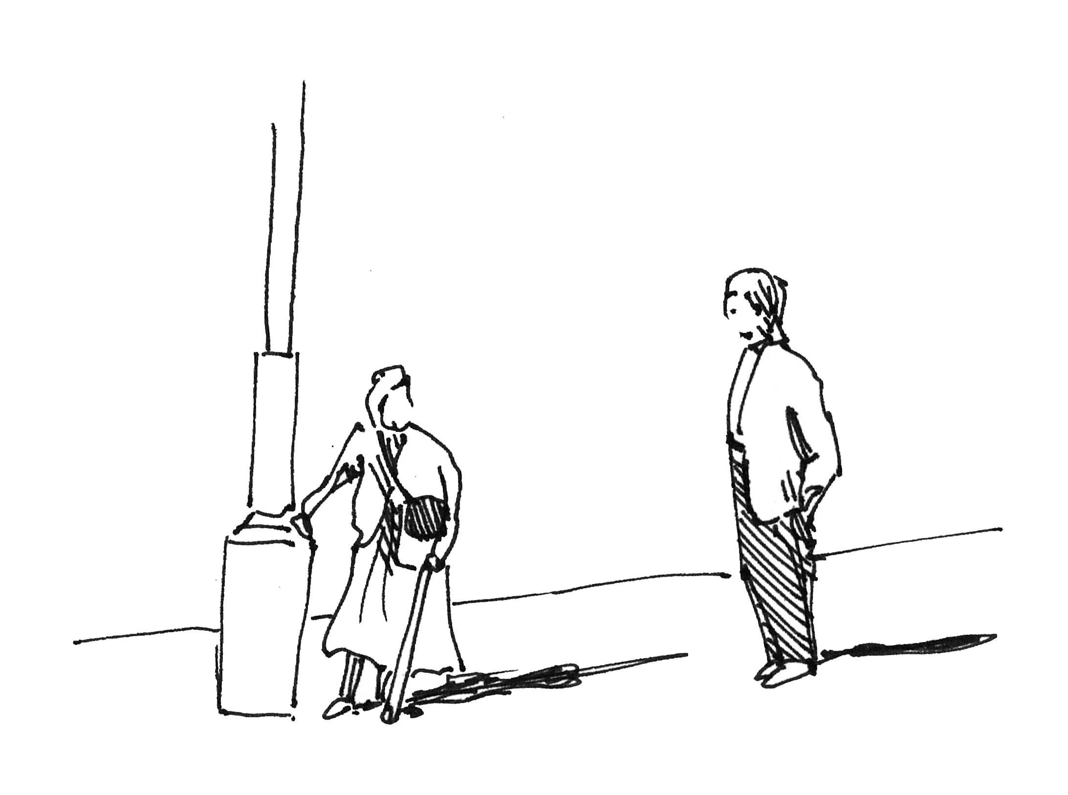 Observational drawings of life in Longbridge by Sarah Taylor Silverwood