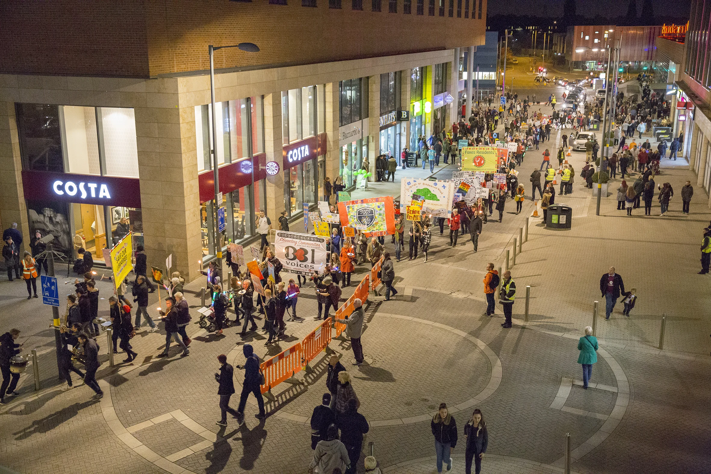 'Our Lives Begin To End The Day We Become Silent About Things That Matter' by General Public for Longbridge Light Festival 2016, photography by Attilio Fiumarella