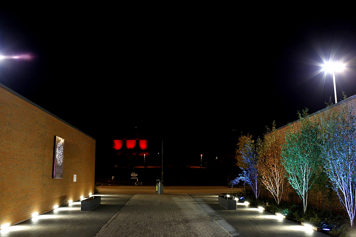  'Found Sculpture, Sightlines of Longbridge' and 'Star Map' by Cathy Wade for Longbridge Light Festival 2016