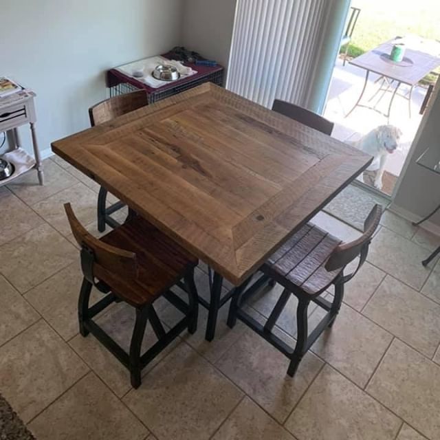 &quot;A true artisan&quot; is what our customer said when we delivered this beauty! 😍⠀
.⠀
.⠀
.⠀
#villageofthearts #woodwork #handmade #customtable #handcrafted #furniture #oneofakind #interiordesign #homedesign #Customfurniture #rusticfurniture #sta