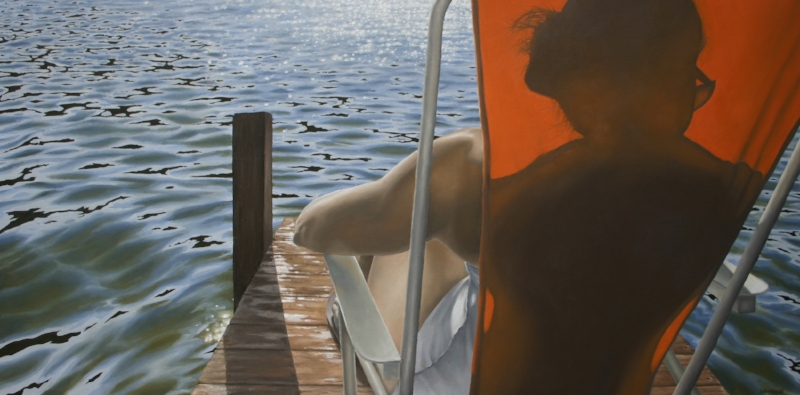 "Last Day at the Lake" 48"x24" Oil on Canvas