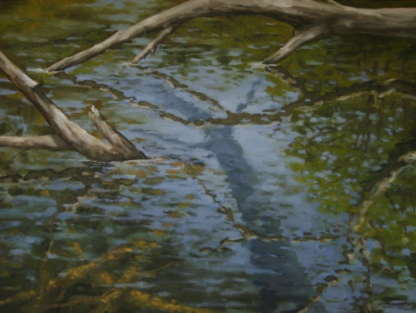 "Canoe Painting 1" 16"x12" Oil on canvas
