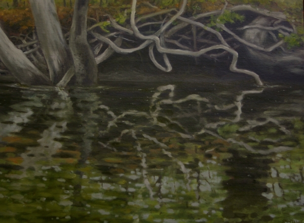 "Canoe Panting 2" 16"x12" Oil on canvas