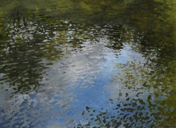 "Canoe Painting 5" 16"x12" Oil on canvas