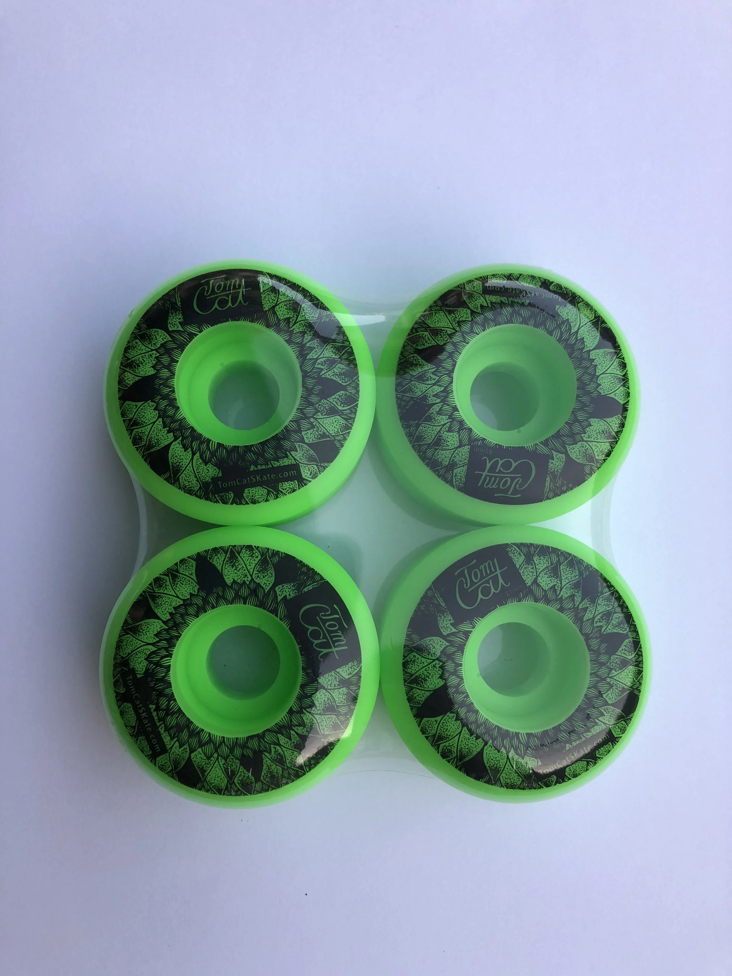 Tom Cat Skateboard Rolle Wheels Weiß oder Grün 4.JPG