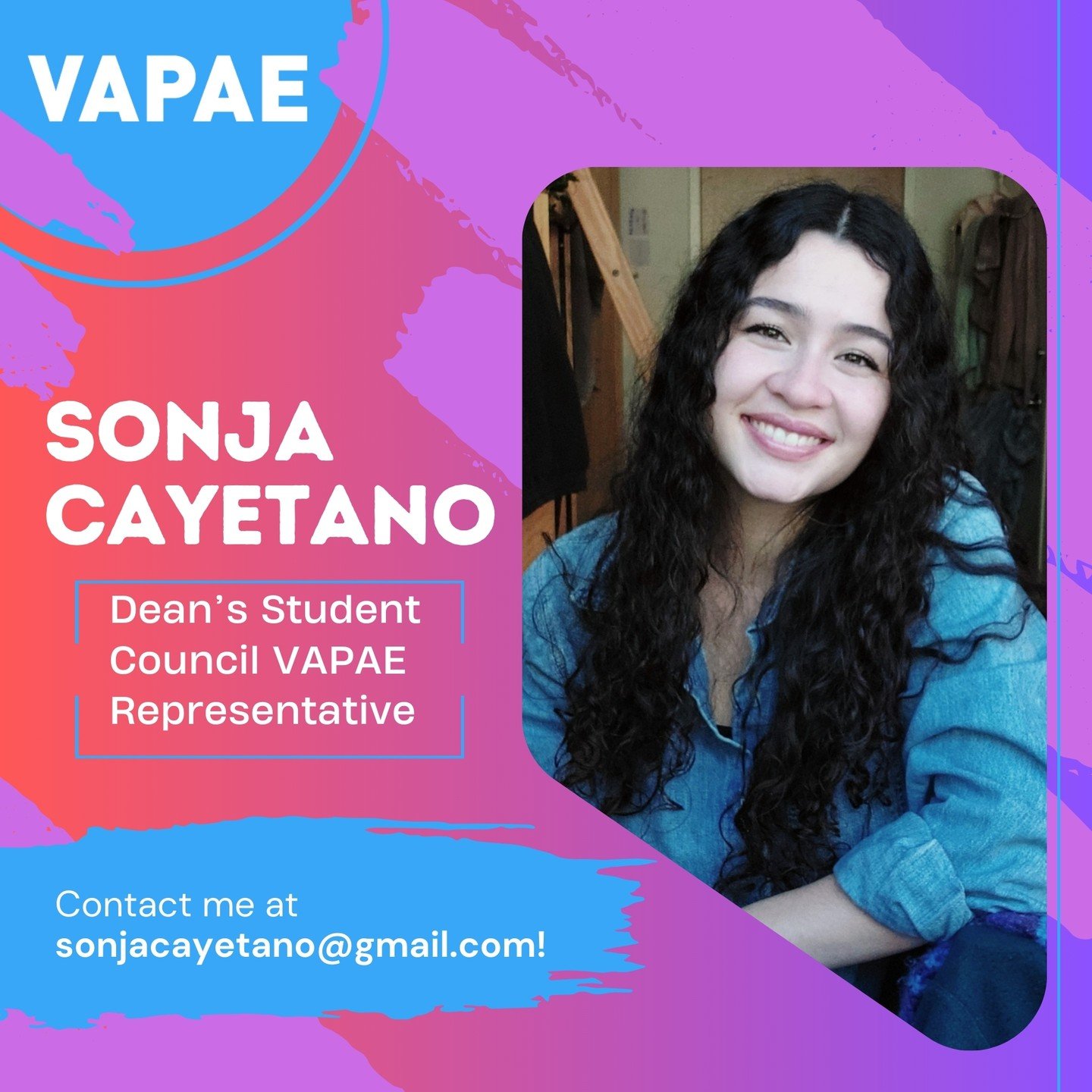 ❗Introducing VAPAE 2023-24 Dean&rsquo;s Student Council Rep Sonja Cayetano!❗👏The Dean&rsquo;s Student Council is an opportunity for students to communicate with school leadership on academic affairs, funding, communications, and other departmental r
