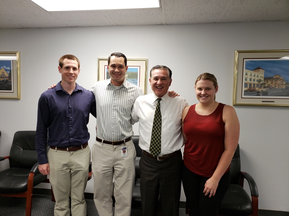 Inn member Aaron Chandler (second from left) with his family.