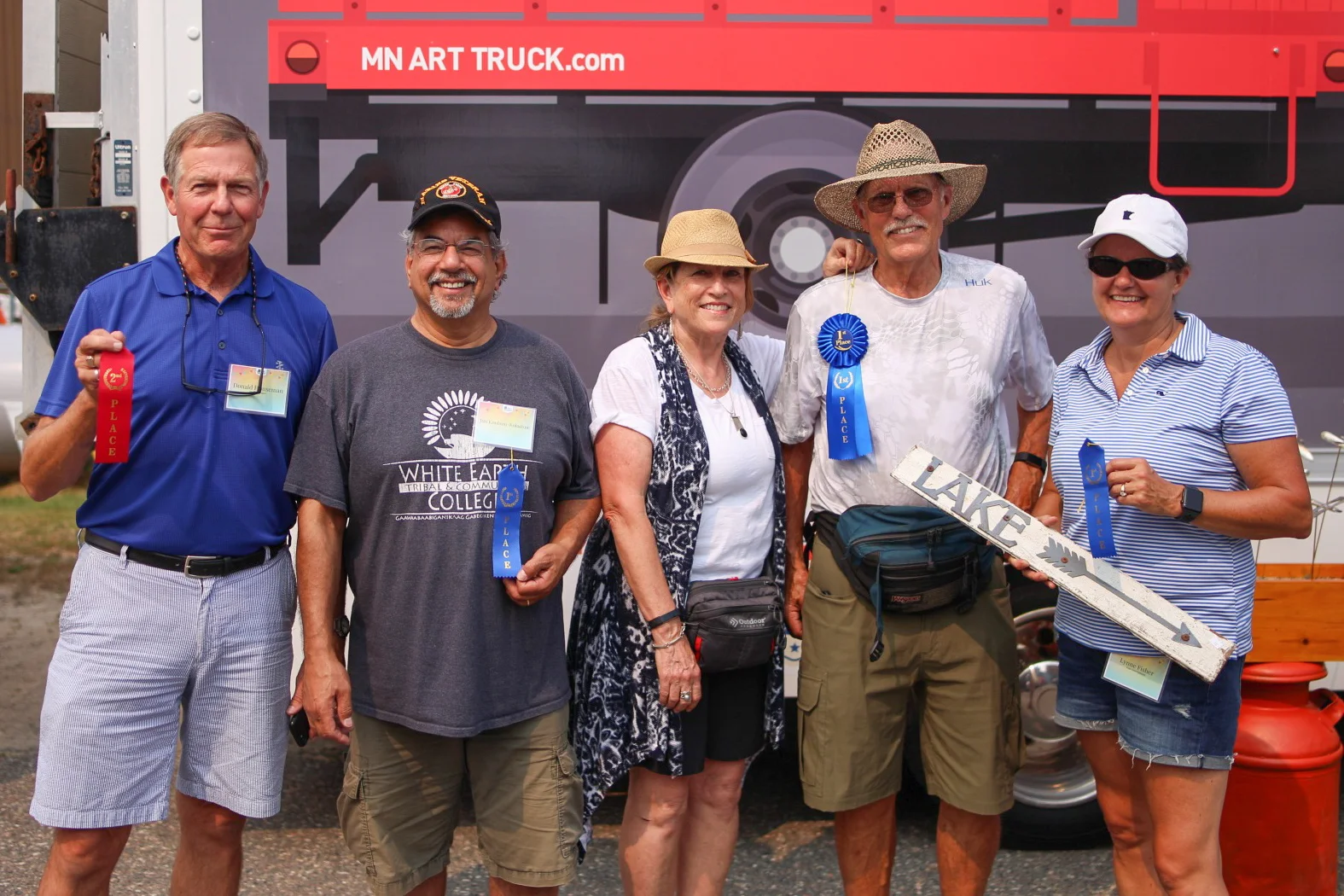 LEFT TO RIGHT DON HOUSEMAN 'STUFF ON PAPER', JIM KNUTSON - KOLODZNE, BECKY SEEMAN, BOB SEEMAN, AND LYNNE FISHER - NOT SHOWN, HEIDI TRETBAR