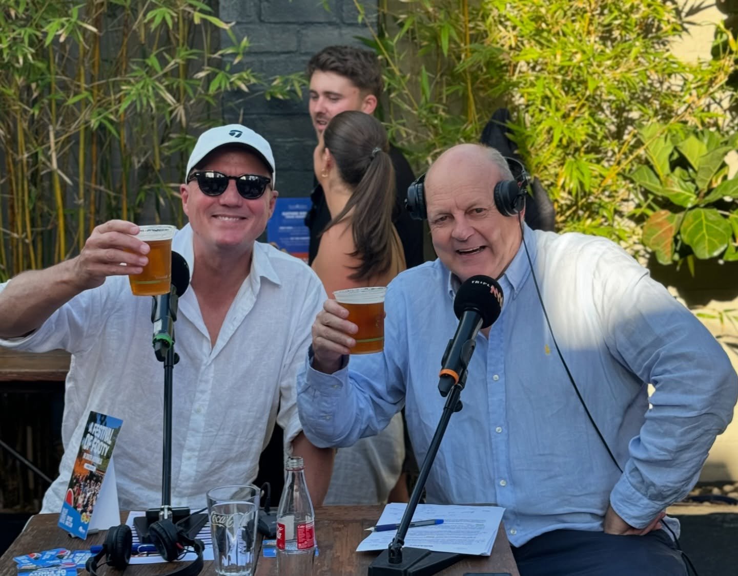 What an incredible afternoon at The Queen&rsquo;s Head!
Triple M&rsquo;s @triplemrushhour with JB &amp; Billy were live from our beer garden for Gather Round. 

Big thanks to South Australian Premier Peter Malinauskas, Mark Ricciuto &amp; Nick Riewol