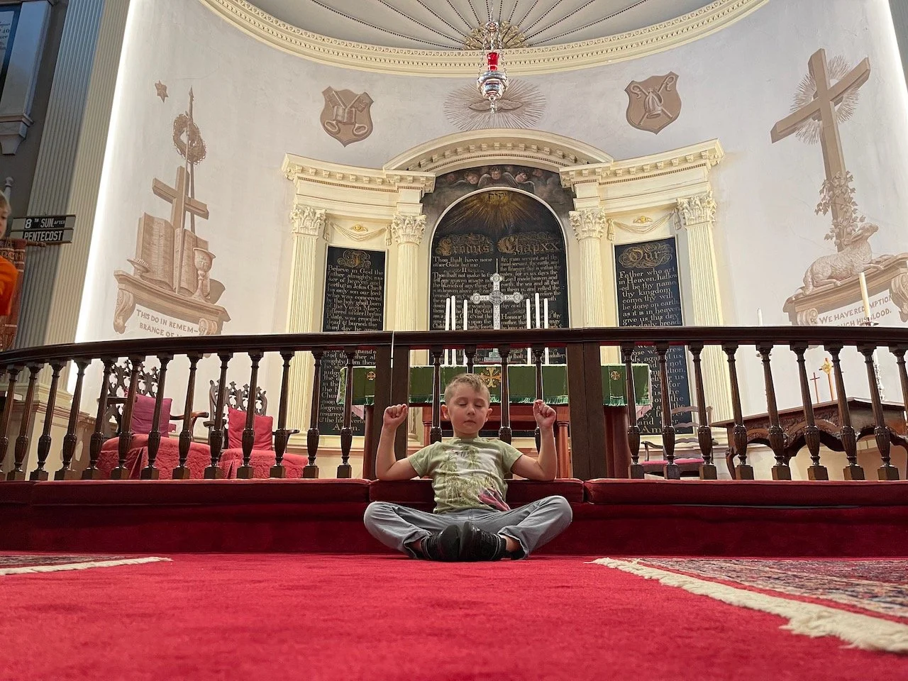 Summer Sundays in Church Amos Meditating.jpeg