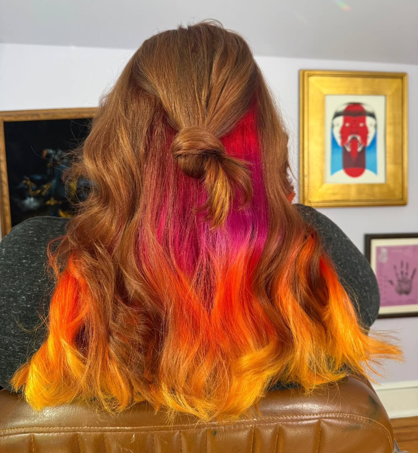 Drooling over this crimson and candy sunset by Cher! She is truly an artist and I'm so proud of her work!

#thewaywardparlor
#eastpointbestpoint
#sunsethair