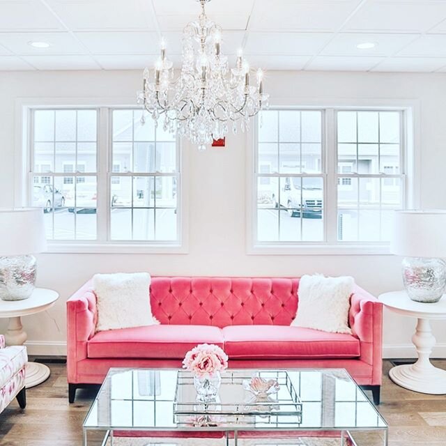 Congratulations to @inbloomhealthnh on your one year anniversary of your new office opening! I had so much fun helping you create your perfect pretty in pink office 💕 #livewellinteriors #interiordesign #inbloomhealth #medspa #prettyinpink