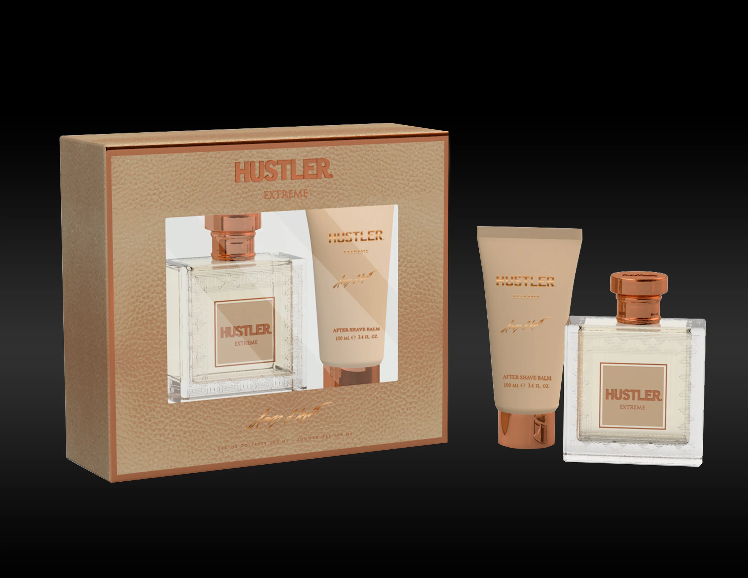 WINDOW BOX 2 PIECE GIFT SET HUSTLER EXTREME EAU DE TOILETTE 100 ml / 3.4 oz.fl+100ml After Shave Balm